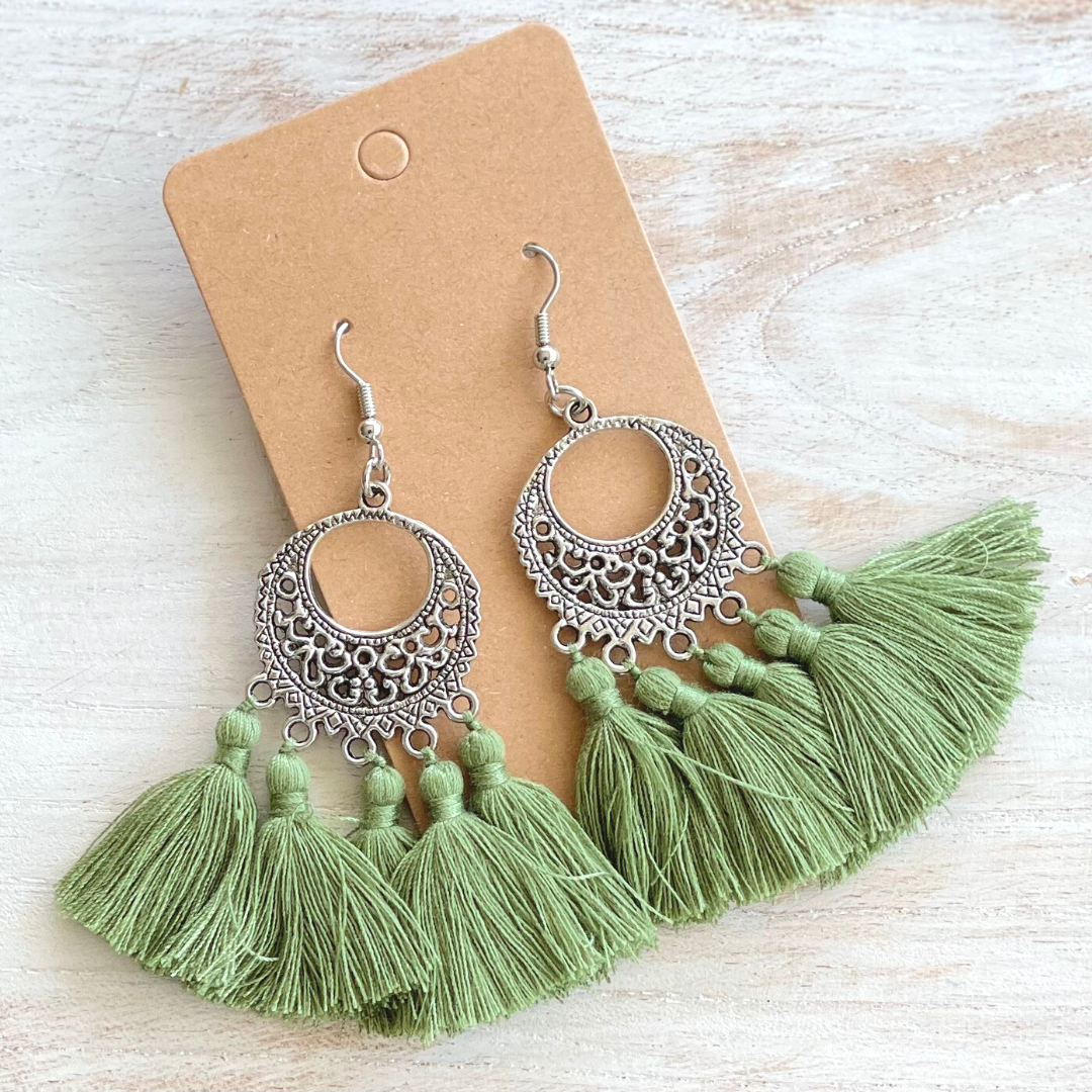 Tassel earrings online cheap deals