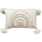 white boho coastal cushion decor