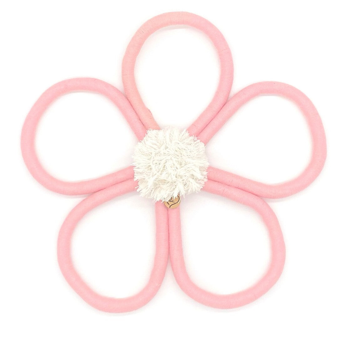 pink macrame flower