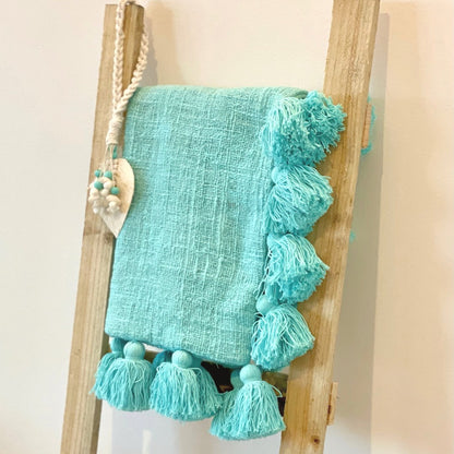 Violina Woven Cotton & Tassel Cushion Suksma from Bali