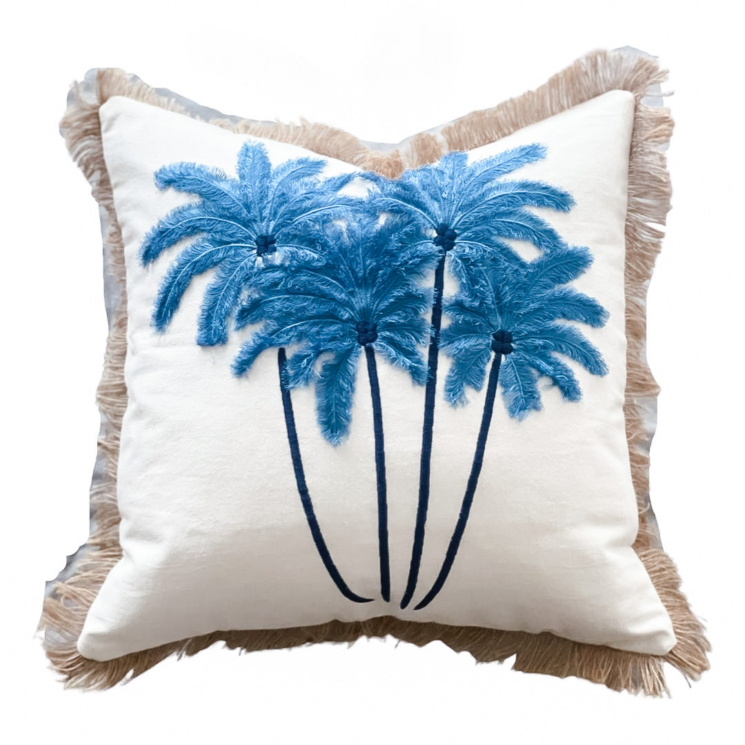 white palm tree cushion