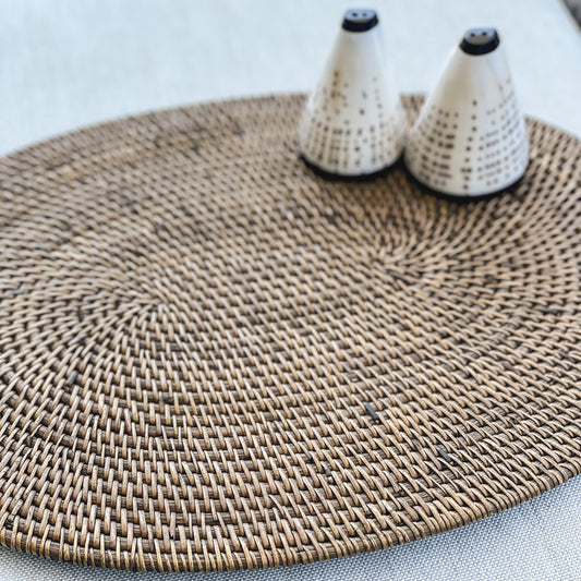 Oval Rattan Table Mat|Eco friendly|Cocoa Colour