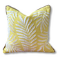 Marigold Cotton Fern Leaf Cushion Cover