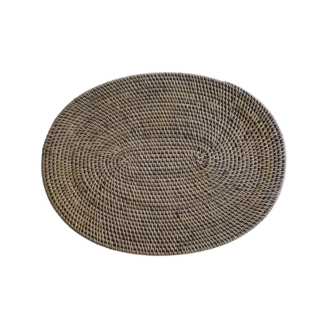 Oval Rattan Table Mat|Eco friendly|Cocoa Colour